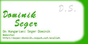 dominik seger business card